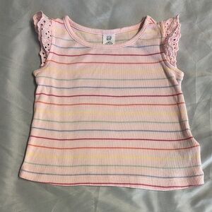 GAP - Pink and Red Casual Tank Top